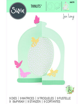 Sizzix Thinlits Die by Jen Long Card Bell Jar (9pcs) (666124) (DISCONTINUED) Sizzix Thinlits Die by Jen Long Card Bell Jar (9pcs) (666124) (DISCONTINUED)