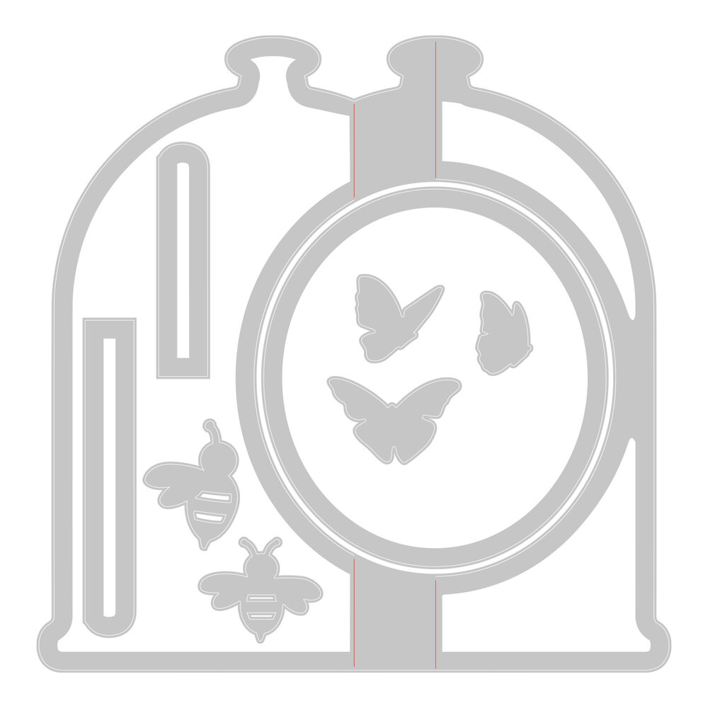 Sizzix Thinlits Die by Jen Long Card Bell Jar (9pcs) (666124) (DISCONTINUED) Sizzix Thinlits Die by Jen Long Card Bell Jar (9pcs) (666124) (DISCONTINUED)