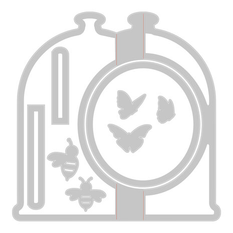 Sizzix Thinlits Die by Jen Long Card Bell Jar (9pcs) (666124) (DISCONTINUED) Sizzix Thinlits Die by Jen Long Card Bell Jar (9pcs) (666124) (DISCONTINUED)