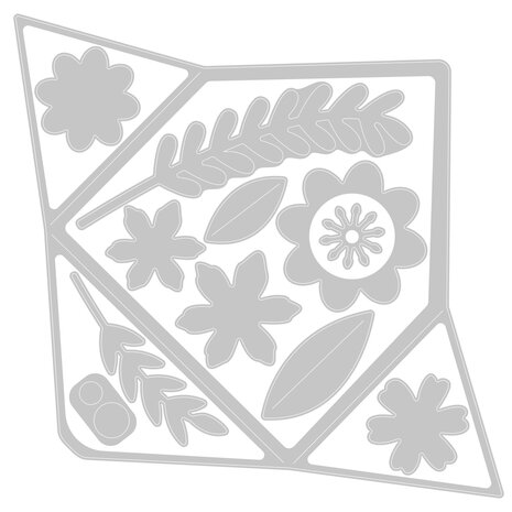 Sizzix Thinlits Die by Jennifer Ogborn Flowers w/ Envelope (12pcs) (665078) (DISCONTINUED)