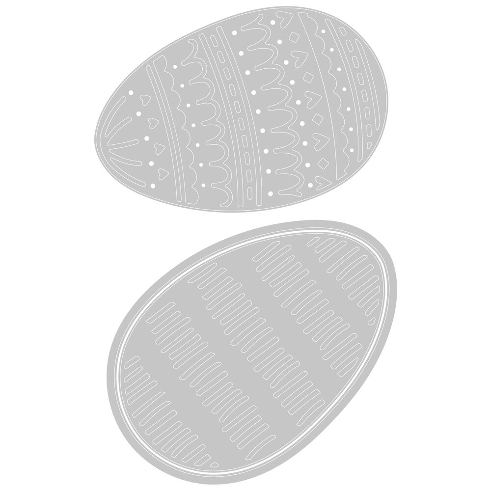 Sizzix Thinlits Die by Jennifer Ogborn Decorative Eggs (3pcs) (665075) (DISCONTINUED)