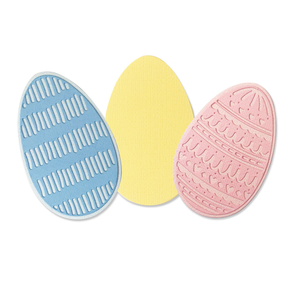 Sizzix Thinlits Die by Jennifer Ogborn Decorative Eggs (3pcs) (665075) (DISCONTINUED) Sizzix Thinlits Die by Jennifer Ogborn Decorative Eggs (3pcs) (665075) (DISCONTINUED)