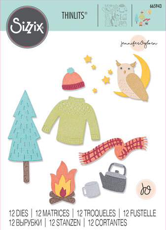 Sizzix Thinlits Die by Jennifer Ogborn Cozy Woodland (12pcs) (665943) (DISCONTINUED)