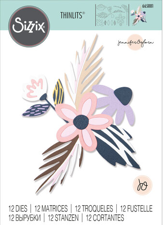 Sizzix Thinlits Die by Jennifer Ogborn Bohemian Florals (12pcs) (665881) (DISCONTINUED) Sizzix Thinlits Die by Jennifer Ogborn Bohemian Florals (12pcs) (665881) (DISCONTINUED)
