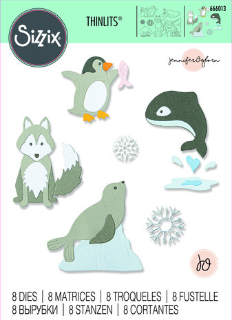Sizzix Thinlits Die by Jennifer Ogborn Arctic Animals (8pcs) (666013) (DISCONTINUED) Sizzix Thinlits Die by Jennifer Ogborn Arctic Animals (8pcs) (666013) (DISCONTINUED)
