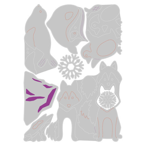 Sizzix Thinlits Die by Jennifer Ogborn Arctic Animals (8pcs) (666013) (DISCONTINUED) Sizzix Thinlits Die by Jennifer Ogborn Arctic Animals (8pcs) (666013) (DISCONTINUED)