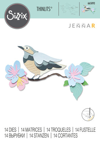 Sizzix Thinlits Die by Jenna Rushforth Spring Bird (14pcs) (665093) (DISCONTINUED) Sizzix Thinlits Die by Jenna Rushforth Spring Bird (14pcs) (665093) (DISCONTINUED)