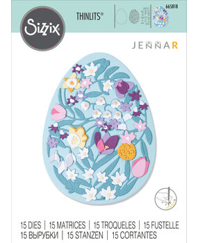 Sizzix Thinlits Die by Jenna Rushforth Intricate Floral Egg (15pcs) (665818) (DISCONTINUED) Sizzix Thinlits Die by Jenna Rushforth Intricate Floral Egg (15pcs) (665818) (DISCONTINUED)