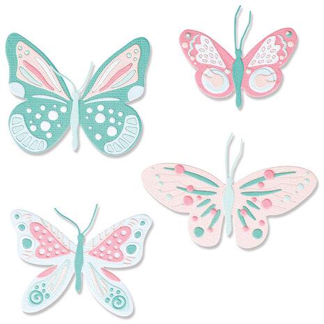 Sizzix Thinlits Die by Jenna Rushforth Patterned Butterflies (29pcs) (665896) (DISCONTINUED)