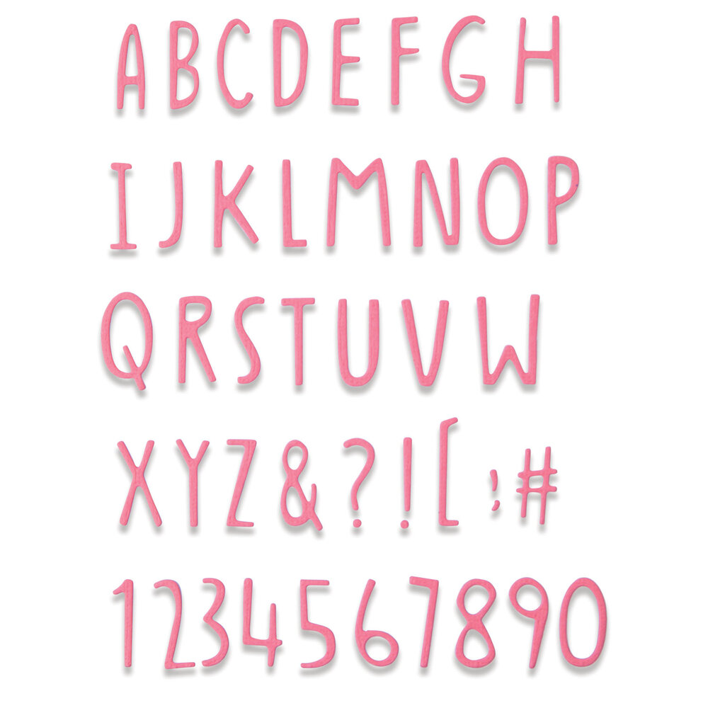 Sizzix Thinlits Die by Jenna Rushforth Hand Drawn Alphabet (665182) (DISCONTINUED)