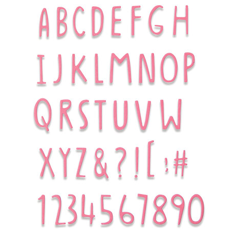 Sizzix Thinlits Die by Jenna Rushforth Hand Drawn Alphabet (665182) (DISCONTINUED)