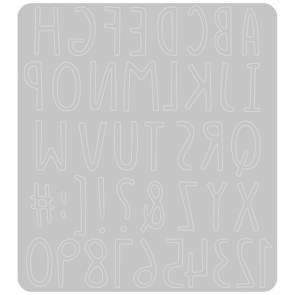 Sizzix Thinlits Die by Jenna Rushforth Hand Drawn Alphabet (665182) (DISCONTINUED)