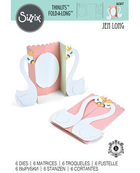 Sizzix Thinlits Die by Jen Long Card, Swan Fold-a-Long (663617) (DISCONTINUED) Sizzix Thinlits Die by Jen Long Card, Swan Fold-a-Long (663617) (DISCONTINUED)