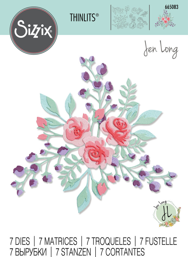 Sizzix Thinlits Die by Jen Long Floral Layers #2 (7pcs) (665083) (DISCONTINUED) Sizzix Thinlits Die by Jen Long Floral Layers #2 (7pcs) (665083) (DISCONTINUED)