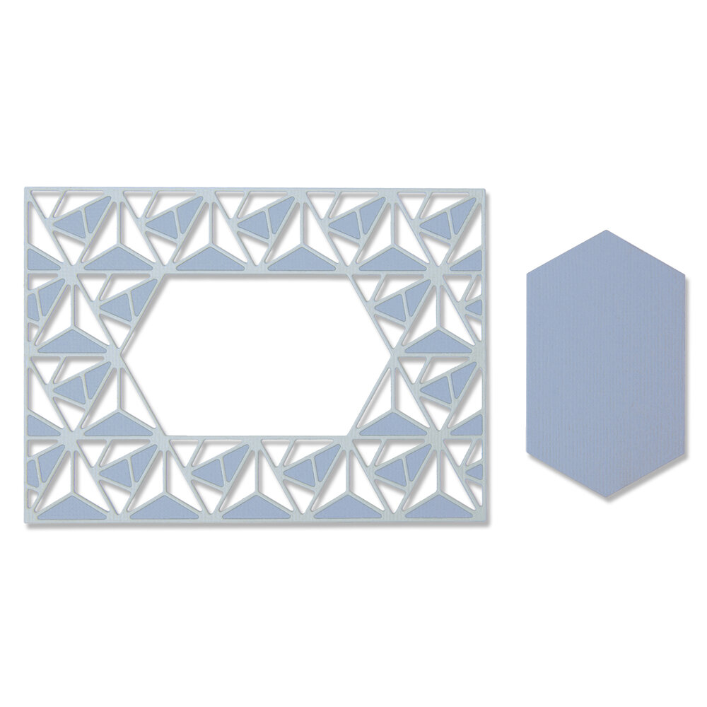 Sizzix Thinlits Die by Jessica Scott Geo Lattice Frame (2pcs) (664398) (DISCONTINUED) Sizzix Thinlits Die by Jessica Scott Geo Lattice Frame (2pcs) (664398) (DISCONTINUED)