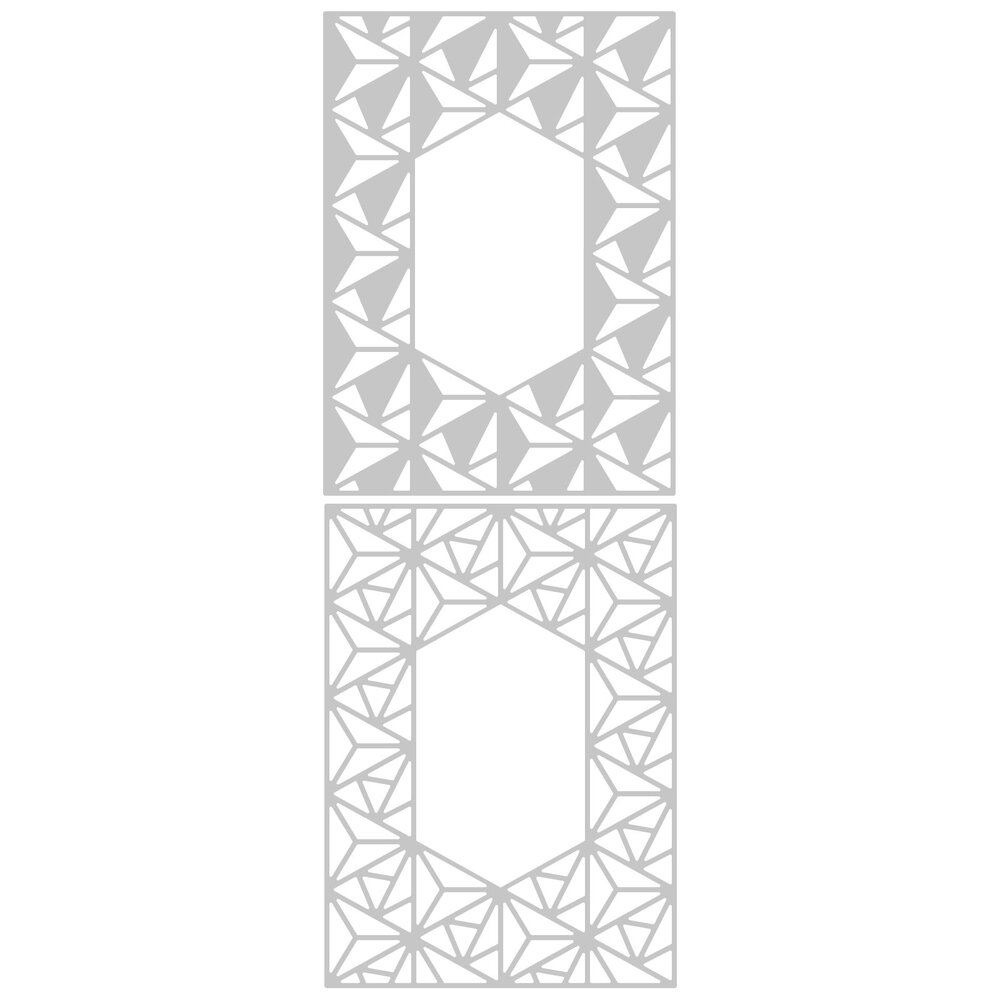 Sizzix Thinlits Die by Jessica Scott Geo Lattice Frame (2pcs) (664398) (DISCONTINUED) Sizzix Thinlits Die by Jessica Scott Geo Lattice Frame (2pcs) (664398) (DISCONTINUED)