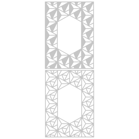 Sizzix Thinlits Die by Jessica Scott Geo Lattice Frame (2pcs) (664398) (DISCONTINUED) Sizzix Thinlits Die by Jessica Scott Geo Lattice Frame (2pcs) (664398) (DISCONTINUED)