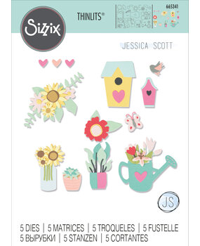Sizzix Thinlits Die by Jessica Scott Floral Garden (5pcs) (665341) (DISCONTINUED) Sizzix Thinlits Die by Jessica Scott Floral Garden (5pcs) (665341) (DISCONTINUED)