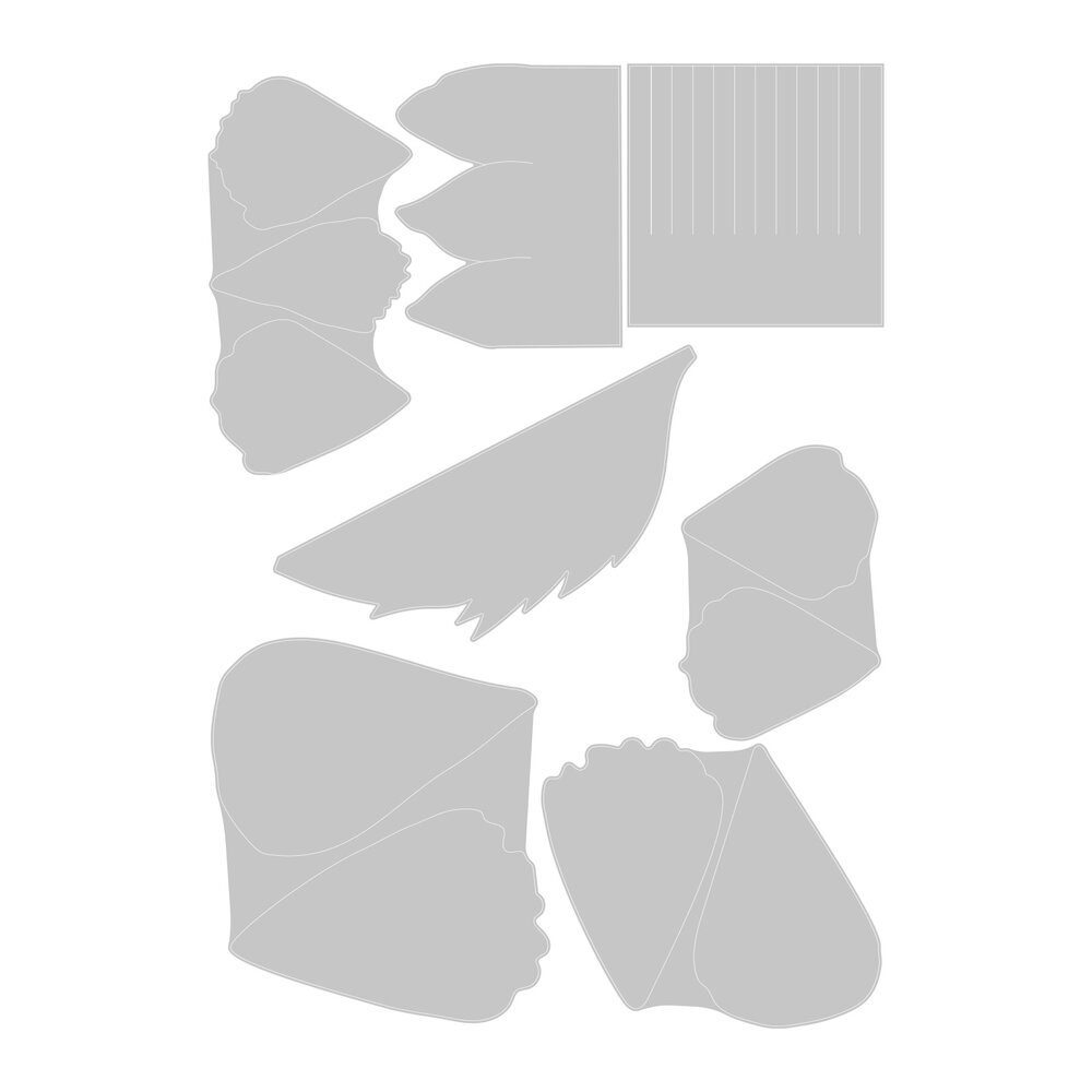 Sizzix Thinlits Die by Jess Slack Garden Rose (7pcs) (666120) (DISCONTINUED)