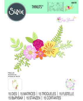 Sizzix Thinlits Die by Jess Slack Floral Cluster (15pcs) (666118) (DISCONTINUED) Sizzix Thinlits Die by Jess Slack Floral Cluster (15pcs) (666118) (DISCONTINUED)