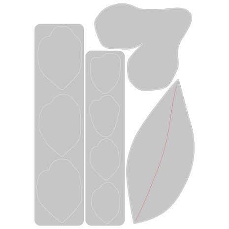 Sizzix Thinlits Die by Jennifer Ogborn Gardenia (4pcs) (665885) (DISCONTINUED)