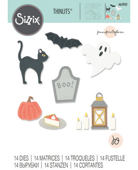 Sizzix Thinlits Die by Jennifer Ogborn Halloween Motifs (14pcs) (665950) (DISCONTINUED) Sizzix Thinlits Die by Jennifer Ogborn Halloween Motifs (14pcs) (665950) (DISCONTINUED)