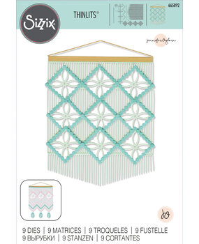 Sizzix Thinlits Die by Jennifer Ogborn Macramé Card Front (9pcs) (665892) (DISCONTINUED) Sizzix Thinlits Die by Jennifer Ogborn Macramé Card Front (9pcs) (665892) (DISCONTINUED)