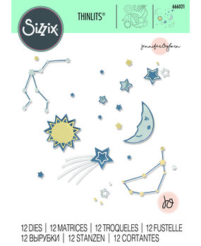 Sizzix Thinlits Die by Jennifer Ogborn Night Light (12pcs) (666021) (DISCONTINUED) Sizzix Thinlits Die by Jennifer Ogborn Night Light (12pcs) (666021) (DISCONTINUED)