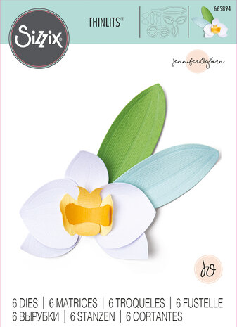 Sizzix Thinlits Die by Jennifer Ogborn Orchid (6pcs) (665894) (DISCONTINUED)