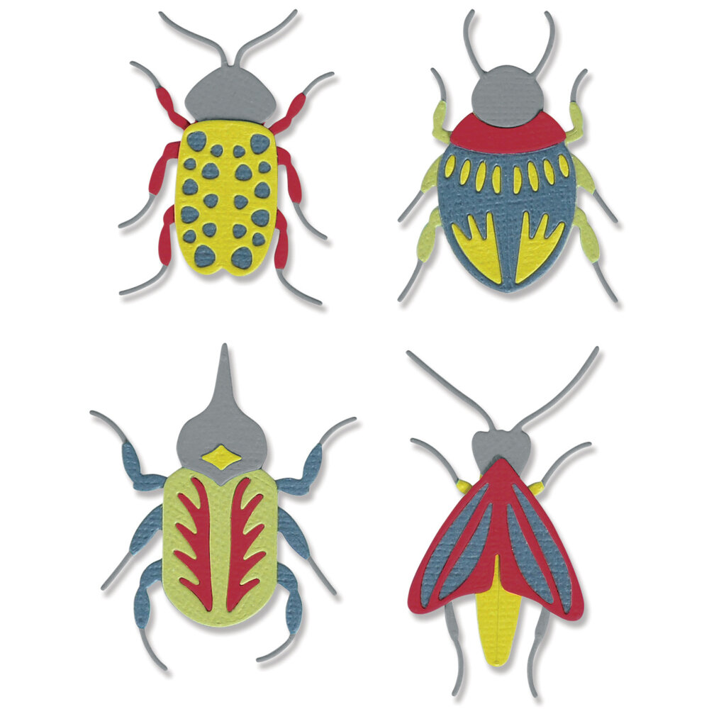 Sizzix Thinlits Die by Jennifer Ogborn Patterned Bugs (9pcs) (665956) (DISCONTINUED)