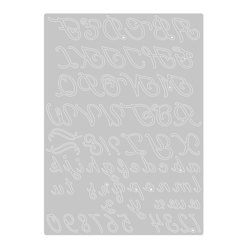 Sizzix Thinlits Die by Jennifer Ogborn Scripted Alphabet (666127)