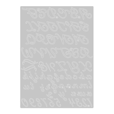 Sizzix Thinlits Die by Jennifer Ogborn Scripted Alphabet (666127)