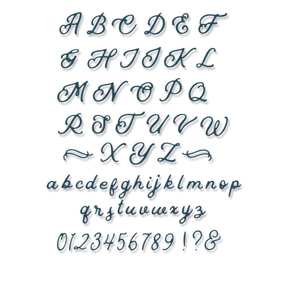 Sizzix Thinlits Die by Jennifer Ogborn Scripted Alphabet (666127) Sizzix Thinlits Die by Jennifer Ogborn Scripted Alphabet (666127)