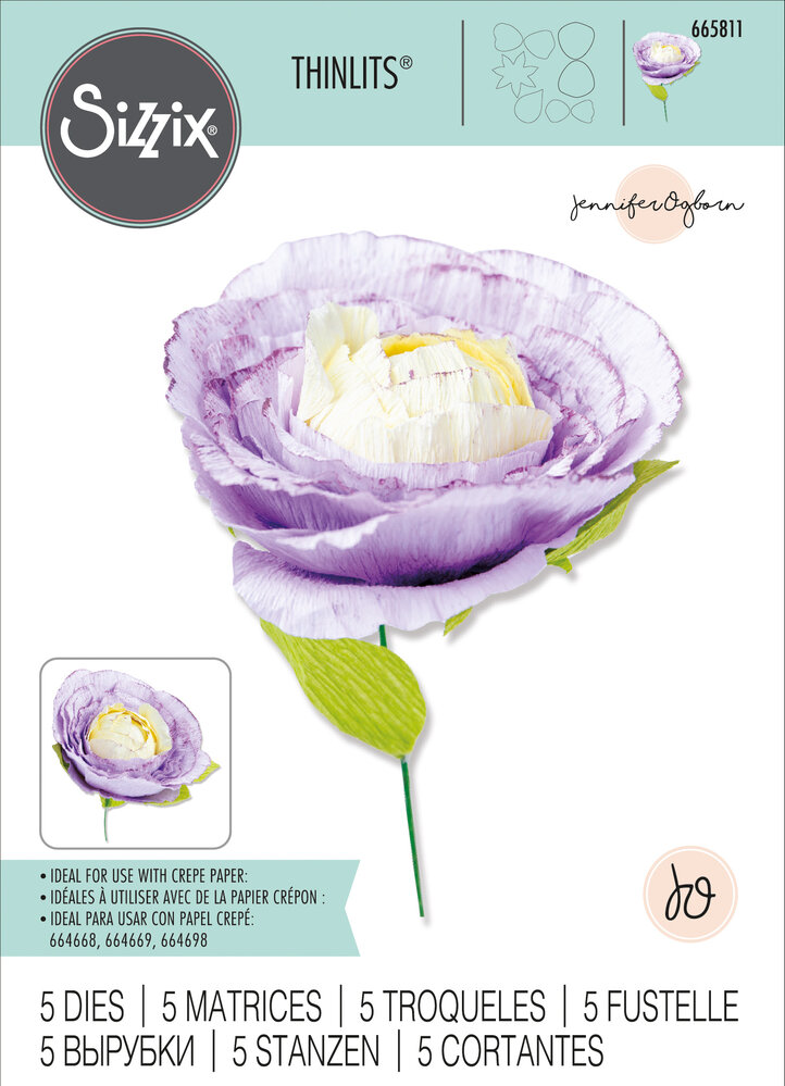 Sizzix Thinlits Die by Jennifer Ogborn Spring Bloom (5pcs) (665811) (DISCONTINUED)