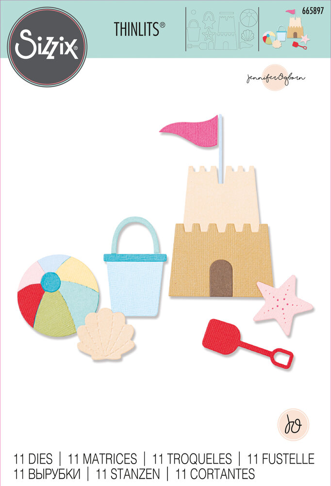 Sizzix Thinlits Die by Jennifer Ogborn Summer Shapes (11pcs) (665897) (DISCONTINUED)