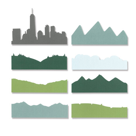 Sizzix Thinlits Die by Josh Griffiths Skyline Silhouettes (8pcs) (666248) (DISCONTINUED)