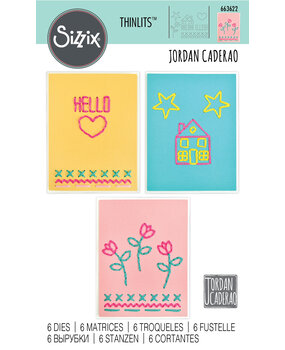 Sizzix Thinlits Die by Jordan Caderao House, Heart Flower & Star Stitchlits (6pcs) (663622) (DISCONTINUED) Sizzix Thinlits Die by Jordan Caderao House, Heart Flower & Star Stitchlits (6pcs) (663622) (DISCONTINUED)