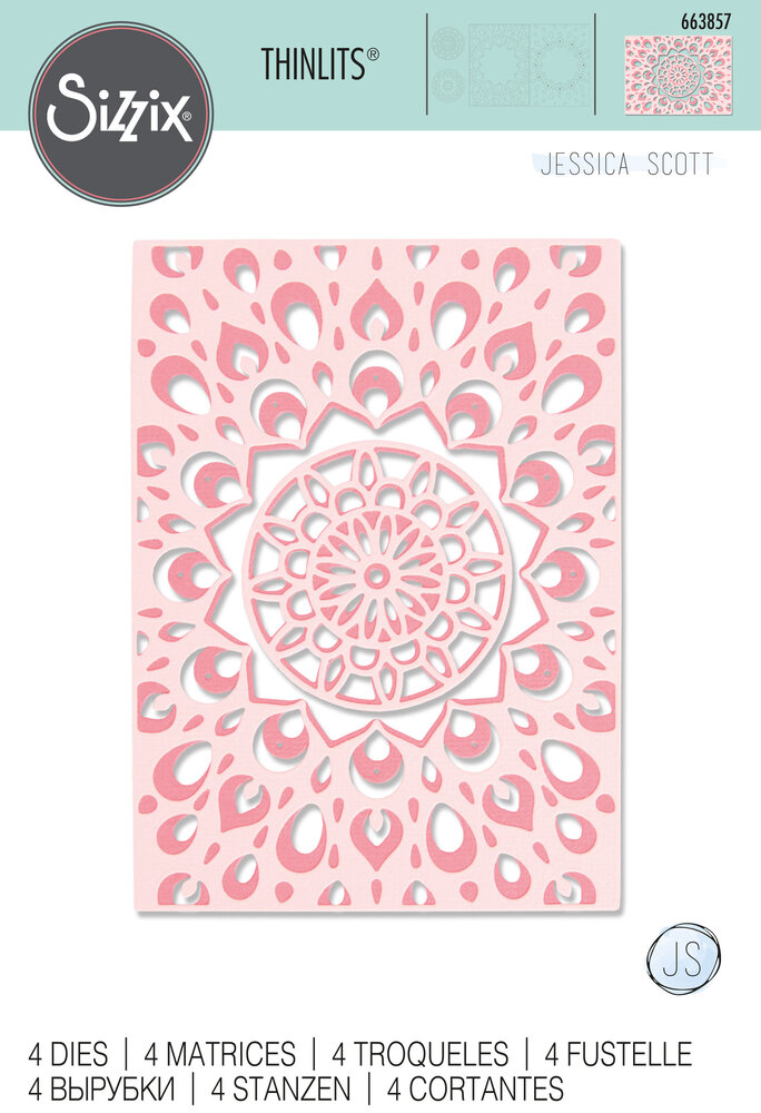 Sizzix Thinlits Die by Jessica Scott Kaleidoscope Layers (4pcs) (663857) (DISCONTINUED) Sizzix Thinlits Die by Jessica Scott Kaleidoscope Layers (4pcs) (663857) (DISCONTINUED)