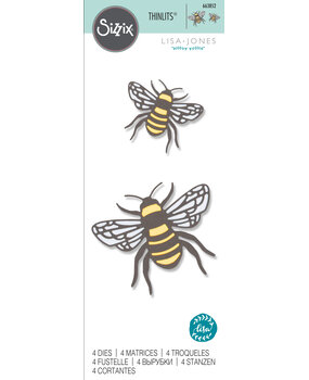 Sizzix Thinlits Die by Lisa Jones Bee (4pcs) (663852) Sizzix Thinlits Die by Lisa Jones Bee (4pcs) (663852)