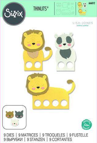 Sizzix Thinlits Die by Lisa Jones Animal Finger Puppets (9pcs) (666012) (DISCONTINUED) Sizzix Thinlits Die by Lisa Jones Animal Finger Puppets (9pcs) (666012) (DISCONTINUED)