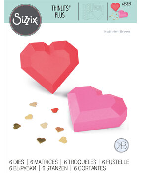 Sizzix Thinlits Die by Kath Breen Geo Heart Box (6pcs) (665827) (DISCONTINUED) Sizzix Thinlits Die by Kath Breen Geo Heart Box (6pcs) (665827) (DISCONTINUED)