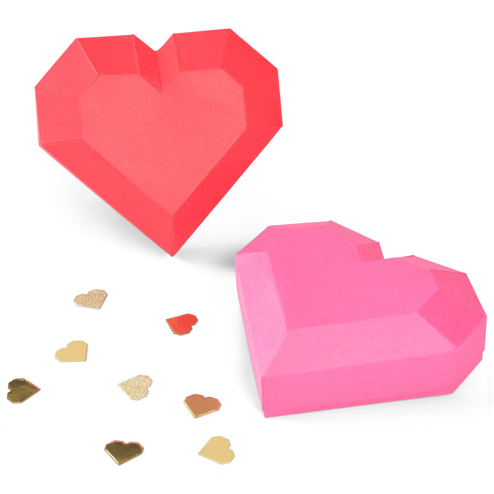 Sizzix Thinlits Die by Kath Breen Geo Heart Box (6pcs) (665827) (DISCONTINUED) Sizzix Thinlits Die by Kath Breen Geo Heart Box (6pcs) (665827) (DISCONTINUED)