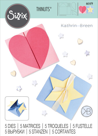 Sizzix Thinlits Die by Kath Breen Box, Heart & Star Card (5pcs) (665479) (DISCONTINUED) Sizzix Thinlits Die by Kath Breen Box, Heart & Star Card (5pcs) (665479) (DISCONTINUED)