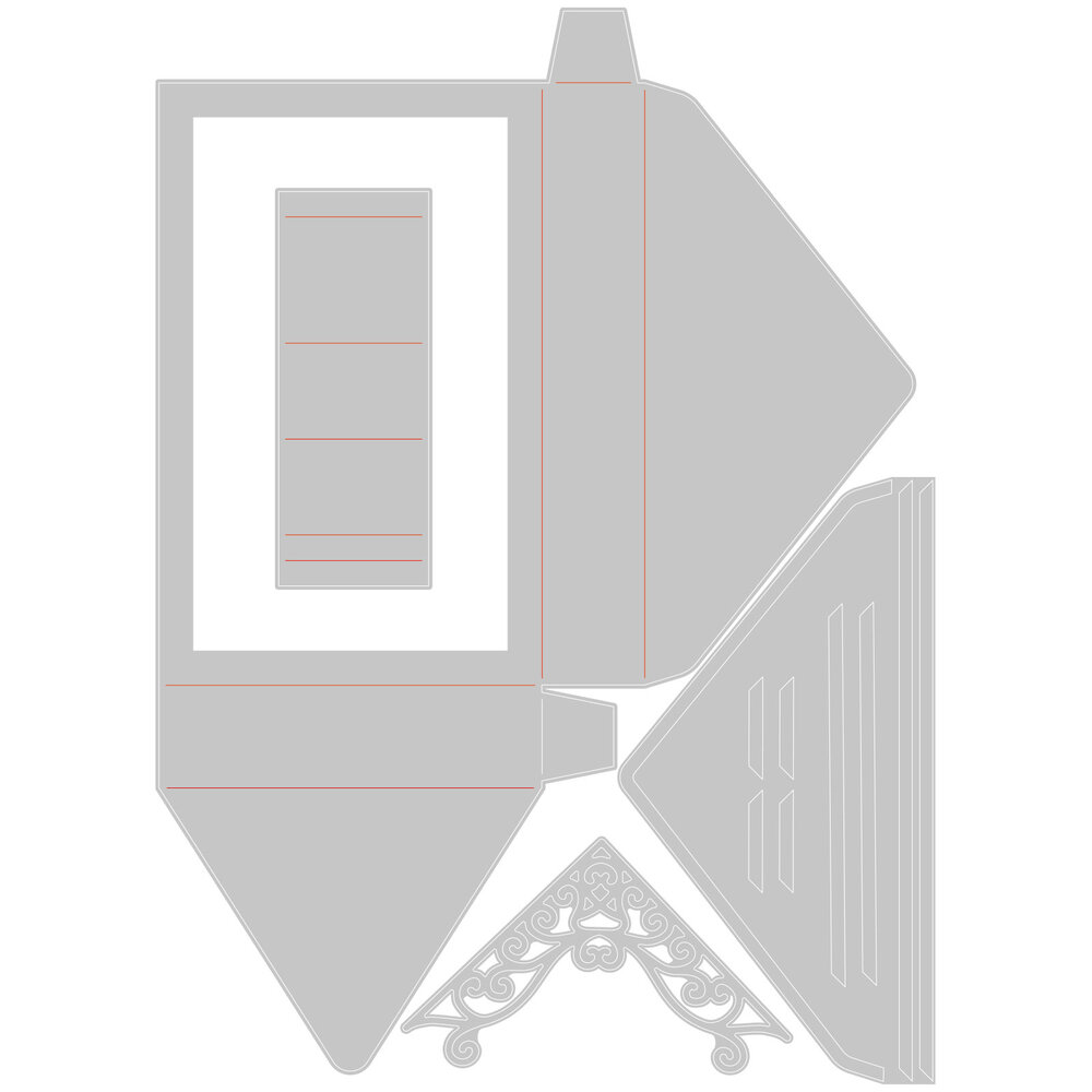 Sizzix Thinlits Die by Kath Breen Box, Envelope #2 (4pcs) (665477) (DISCONTINUED)