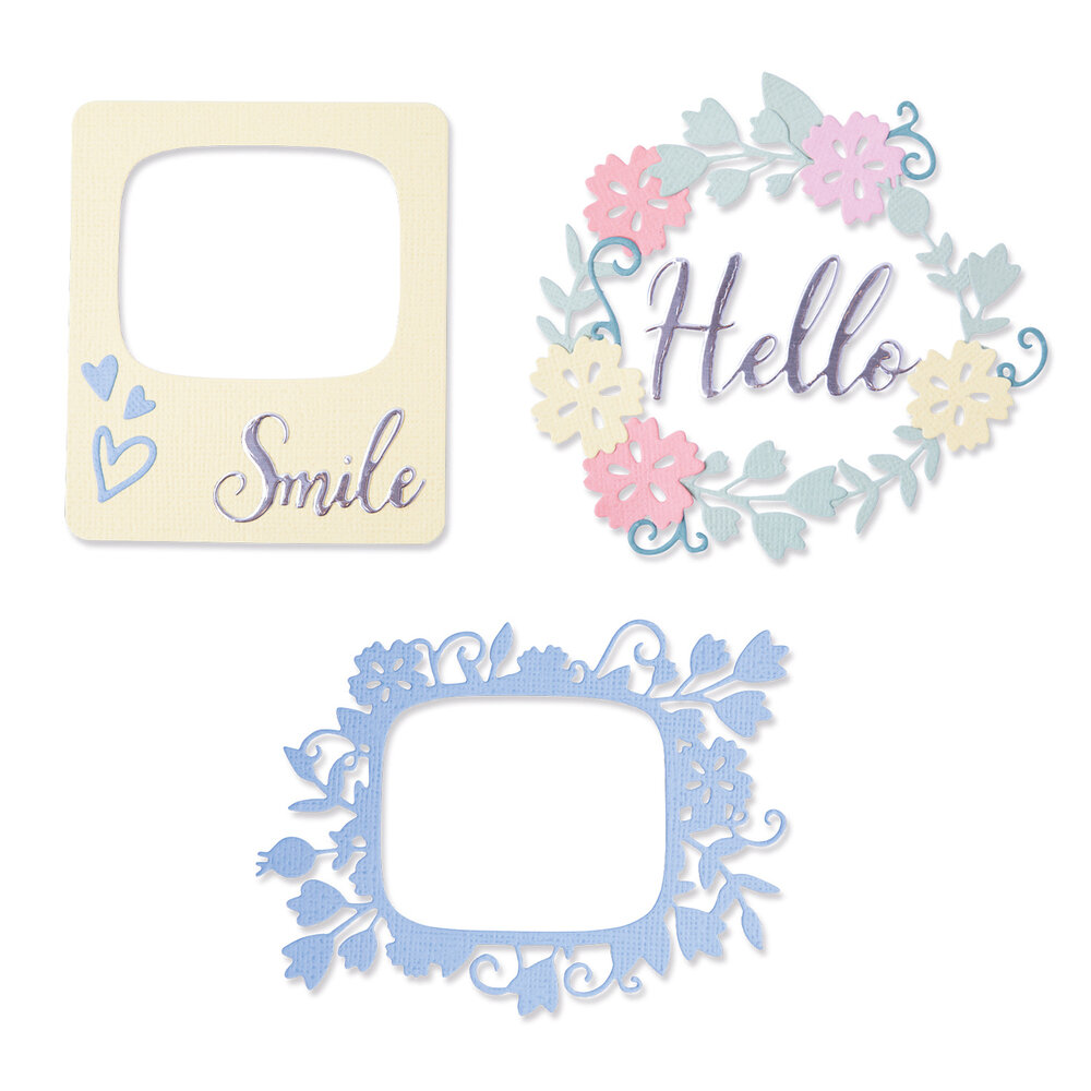 Sizzix Thinlits Die by Lisa Jones Rounded Picture Frames (15pcs) (665469) (DISCONTINUED)