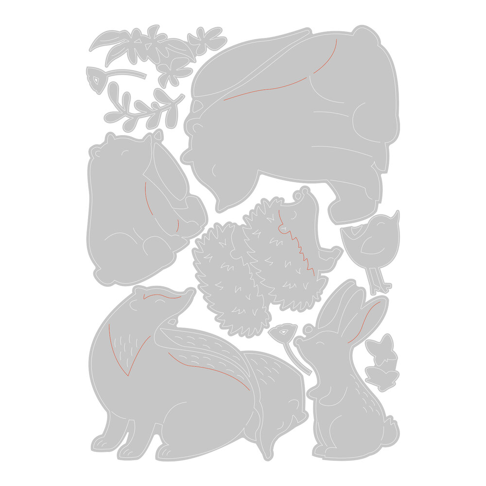 Sizzix Thinlits Die by Lisa Jones Nature Friends (11pcs) (666126) (DISCONTINUED) Sizzix Thinlits Die by Lisa Jones Nature Friends (11pcs) (666126) (DISCONTINUED)