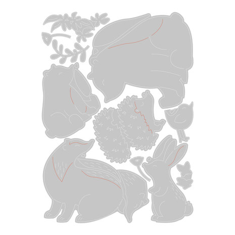 Sizzix Thinlits Die by Lisa Jones Nature Friends (11pcs) (666126) (DISCONTINUED) Sizzix Thinlits Die by Lisa Jones Nature Friends (11pcs) (666126) (DISCONTINUED)