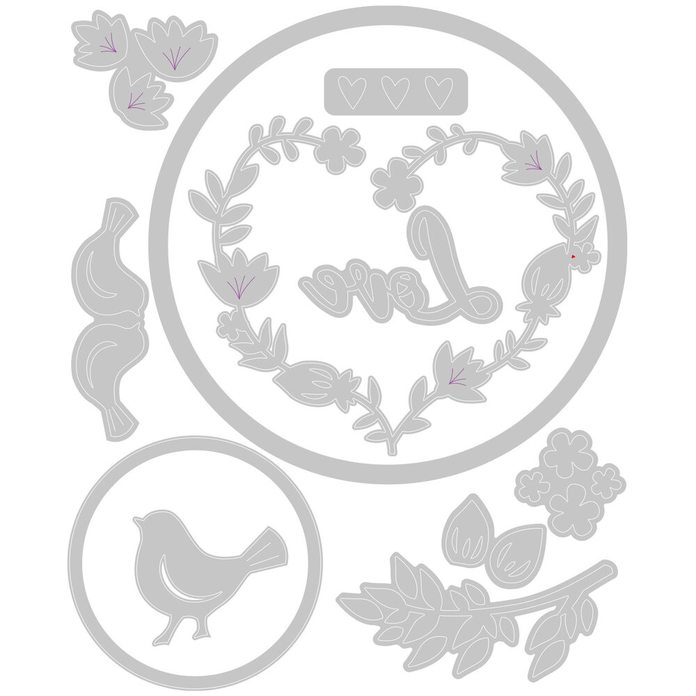 Sizzix Thinlits Die by Lisa Jones Mini Love Birds (11pcs) (665484) (DISCONTINUED) Sizzix Thinlits Die by Lisa Jones Mini Love Birds (11pcs) (665484) (DISCONTINUED)