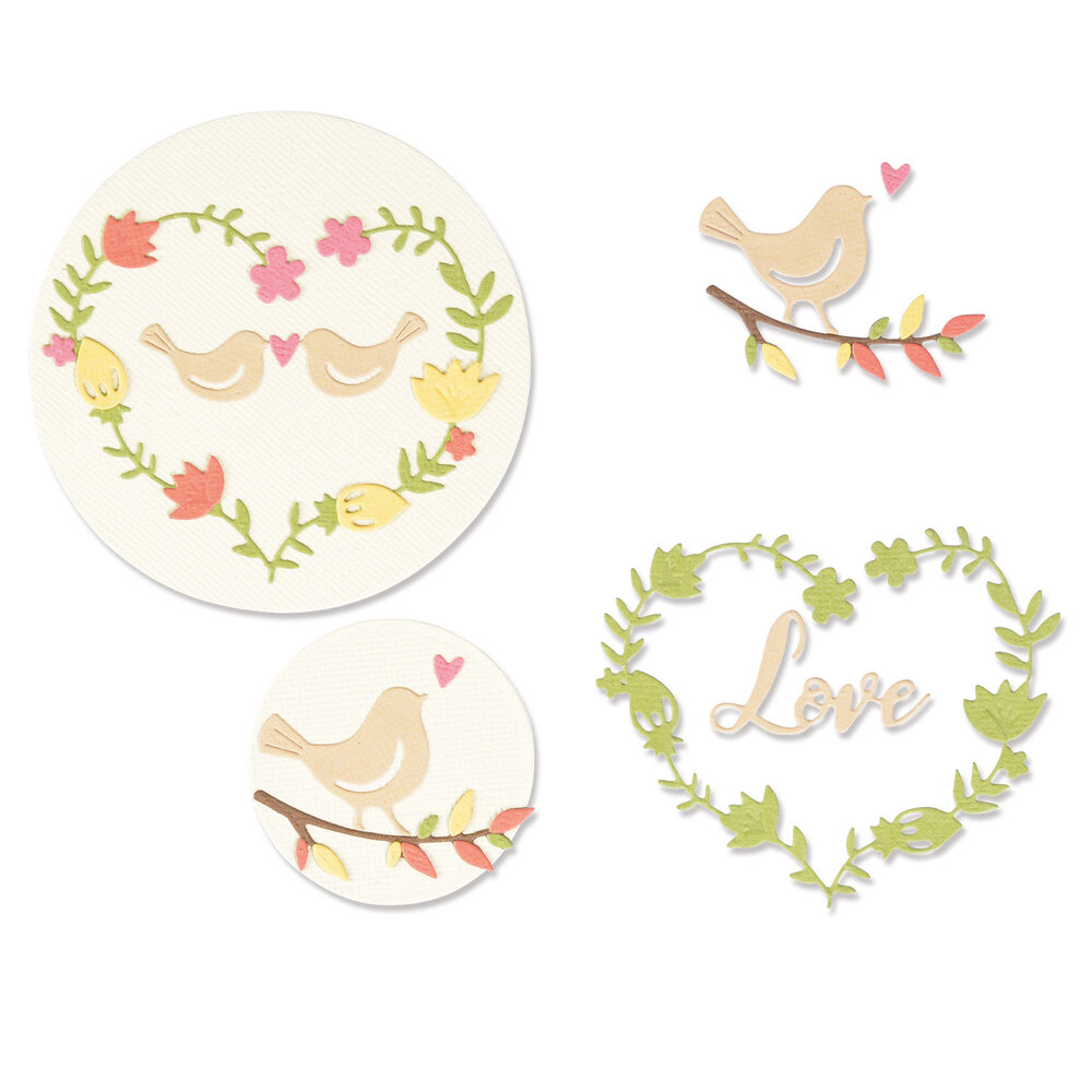 Sizzix Thinlits Die by Lisa Jones Mini Love Birds (11pcs) (665484) (DISCONTINUED) Sizzix Thinlits Die by Lisa Jones Mini Love Birds (11pcs) (665484) (DISCONTINUED)