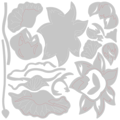 Sizzix Thinlits Die by Lisa Jones Layered Water Flower (16pcs) (663867) (DISCONTINUED) Sizzix Thinlits Die by Lisa Jones Layered Water Flower (16pcs) (663867) (DISCONTINUED)